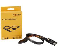 DeLOCK 62984 changeur de Genre de câble 67-pin M.2 Key M U.2 SFF-8639/SATA 15-pin Noir