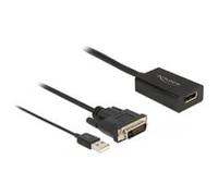 DeLOCK 63189 câble vidéo et adaptateur 0,5 m DVI DisplayPort Noir