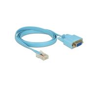 DeLOCK 63341 Câble Série DB-9 Mâle vers Femelle, Longueur 1m, Couleur Bleu, Adaptateur RS-232 pour Console Routeur/Switch/Point d'accès CISCO