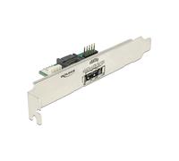DeLOCK 63921 : Carte Adaptateur Interne eSATA via SATA, 1 Port eSATA, Connecteur Molex 4-Pin, Câbles SATA et USB inclus, Conditionnement Polybag