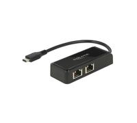 DeLOCK 63927 Station d'Accueil USB 3.2 Gen 1 Type-A Noir, Ethernet Gigabit, Standards IEEE 802.3az/x, Chipset Realtek RTL8153, LEDs d'Activité/Alimentation, Câble 0.27m