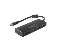 DeLOCK 63931 Dock USB 3.2 Gen 1 Type-C, 3x USB 3.2 Gen 1 Type-A, HDMI, Boîtier Aluminium/Métal, Compatible Windows/macOS/Linux/Android/Windows Phone