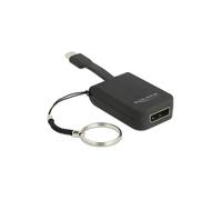 DeLOCK 63940 Adaptateur Vidéo USB Type-C vers DisplayPort 1.2, 0.03m, Noir, Résolution 3840x2160, Chipset VIA VL100, Compatible Windows/macOS/Linux/Android