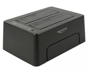 DeLOCK 63957 Station d'accueil de disques de stockage USB 3.2 Gen 2 (3.1 Gen 2) Type-C Noir