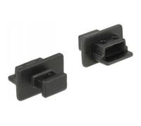 DeLOCK 64011 Anti-poussière pour Prise USB 2.0 Mini B avec poignée 10 pièces Noir