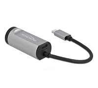 DeLock Adaptateur USB Type-C 64116 – Carte réseau Ethernet 5000 Mbit/s, Power Delivery, Gris