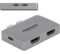 DeLOCK 64123 hub & concentrateur USB 3.2 Gen 1 (3.1 Gen 1) Type-C Gris