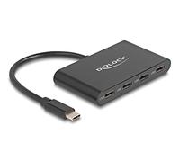 DeLOCK Hub USB Type-C – 4 ports USB‑C femelles – USB 3.2 Gen 2 10 Gbit/s – Noir