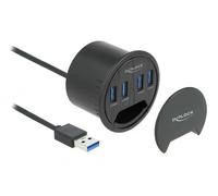 DeLOCK 64153 hub & concentrateur USB 3.2 Gen 1 (3.1 Gen 1) Type-A 5000 Mbit/s Noir