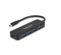 DeLOCK 64170 Concentrateur d'interface USB 3.2 Gen 1 (3.1 Gen 1) Type-C 5000 Mbit/s Noir (64170)