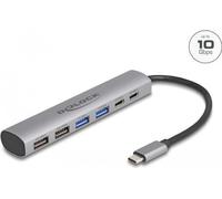 DeLOCK 64232 DeLOCK USB-Hub 6-fach grau