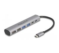 Delock 64232 Hub USB 4+2 ports USB-A, USB-C® USB 3.2 Gen2 10 GBit/s avec fiche