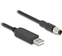 DeLOCK 64258 Câble capteur/actuateur 1,8 m M8 USB 2.0 Type-A Noir (64258)