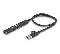 DeLOCK 64272 hub & concentrateur USB 3.2 Gen 1 (3.1 Gen 1) Type-C 5000 Mbit/s Noir