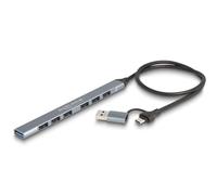 DeLOCK 64273 Hub USB 3.2 Gen 1 (3.1 Gen 1) Type-C 5000 Mbit/s Gris