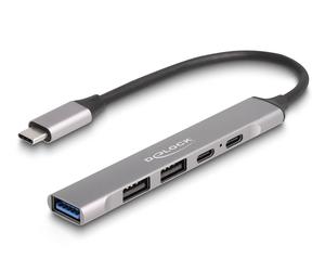 DeLOCK 64298 station d'accueil Avec fil USB 3.2 Gen 2 (3.1 Gen 2) Type-C Gris
