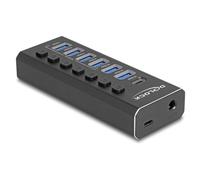 DeLock Hub USB 7 ports – 3 ports 10 Gbps, 4 ports de charge rapide 5 Gbps