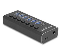 DeLOCK 64326 hub & concentrateur USB 3.2 Gen 2 (3.1 Gen 2) Type-C 10000 Mbit/s Noir