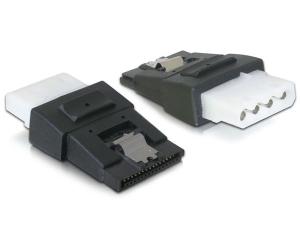 DeLOCK 65046 changeur de genre de câble 4pin Molex 15pin SATA Noir