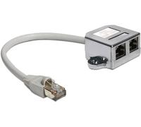 Delock 65177 RJ45 Câble réseau, câble patch 0.15 m gris 1 pc(s)