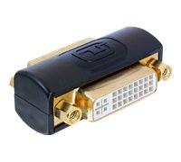 DeLOCK 65225 changeur de genre de câble DVI Noir, Or