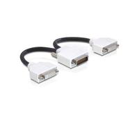 DeLOCK 65281 : Câble vidéo adaptateur DMS mâle vers 2x DVI femelle, 0.2m, Contacts nickelés, Noir - Code douane 84733080