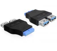 DeLOCK 65324 changeur de genre de câble USB 3.0 19 Pin Buchse Noir