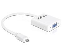 Delock 65347 - 19-p HDMI-micro D M - 15-p VGA F - Connecteur mâle / Connecteur femelle - Blanc