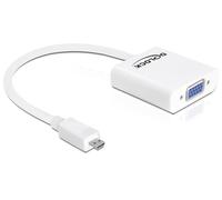 DeLOCK 65347 câble vidéo et adaptateur VGA (D-Sub) HDMI Type D (Micro) Blanc