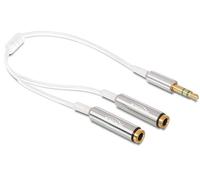 DeLOCK 65355 câble audio 0,25 m 3,5mm 2 x 3.5mm Argent, Blanc