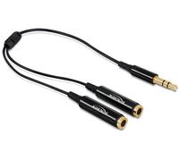 DeLOCK 65356 câble audio 0,25 m 3,5mm 2 x 3.5mm Noir