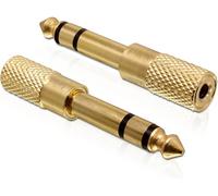 Delock 65361 65361 Jack audio Adaptateur [1x Jack mâle 6.35 mm - 1x Jack femelle 3.5 mm] or