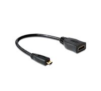 DeLOCK 65391: Câble HDMI 0.23m, Type A (Standard) vers Type D (Micro), Contacts Or, Noir, Genre Mâle/Femelle, Code SH 84733080