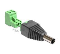 DeLOCK 65422 changeur de genre de câble DC 2.1 x 5.5 mm 2p Noir, Vert