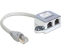 Delock 65441 RJ45 Câble réseau, câble patch 0.15 m gris 1 pc(s)