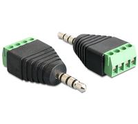 DeLOCK 65453 changeur de genre de câble 3.5mm 4pin Noir, Vert