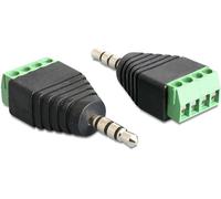 Delock 65453 Jack Adaptateur [1x Jack mâle 3.5 mm - 1x prise femelle] noir, vert