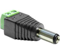 DeLock Adaptateur DC 65487 5,5×2,5 mm Connecteur vers bornier 2 broches Noir/Vert