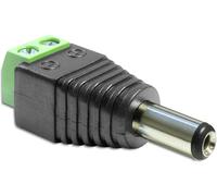 Delock 65487 DC Adaptateur [1x DC mâle 5.5 mm - 1x 2 pôles] noir, vert