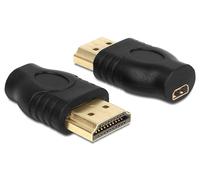 DeLOCK 65507 changeur de genre de câble HDMI A micro HDMI D Noir