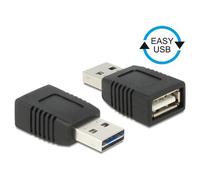 DeLock Adaptateur USB 2.0 A mâle vers A femelle Easy‑USB 65520 Noir