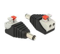 DeLOCK 65523 changeur de genre de câble DC 5.5 x 2.1 mm Noir, Argent