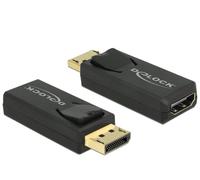 DeLOCK 65571 changeur de genre de câble Displayport 1.2 HDMI Noir