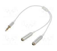 65576 Câble Jack 3,5mm, 4pin, Femelle x2, Jacka 3,5mm 4pin Mâle DELOCK