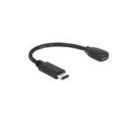 DeLOCK 65578 câble USB 0,15 m USB 2.0 USB C Micro-USB B Noir