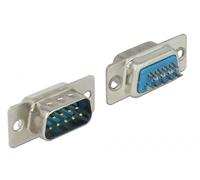 DeLOCK 65881 connecteur de fils Sub-D 9 pin Bleu, Argent