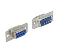 DeLOCK 65882 connecteur de fils Sub-D 9 pin Bleu, Argent