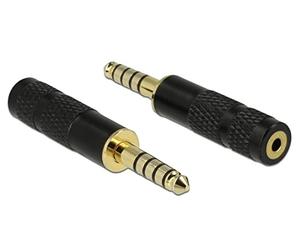 DeLOCK 65897 Adaptateur de câble 1 x 4,4 mm 5 Broches 1 x 2,5 mm 4 Broches Noir - Adaptateur pour câble (1 x 4,4 mm 5 Broches, 1 x 2,5 mm 4 Broches Male Connector/Female Connector, Noir)