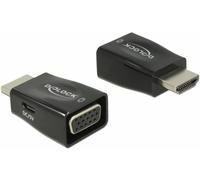 Delock 65902 HDMI / VGA Adaptateur [1x HDMI mâle - 1x SUB-D femelle 15 pôles] noir