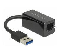 DeLOCK 65903 RJ-45 Carte et Adaptateur d'interfaces - Cartes et adaptateurs d'interfaces (USB Type-A, RJ-45, RJ-45, Realtek RTL8153, Noir, 5 Gbit/s)